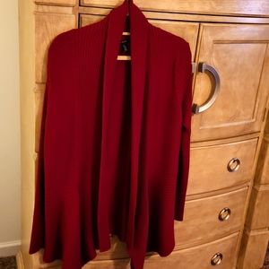 WHBM red cardigan size XL